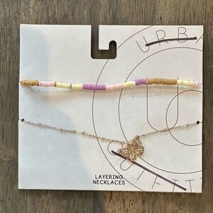 Urban Outfitters Butterfly Necklace Set